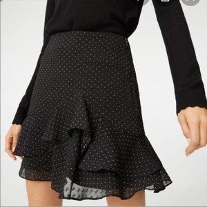 CLUB MONACO RAFFLED POLKA DOTS LAYERED SKIRT SIZE 0